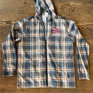 Plaid Hooded Windbreaker for Men